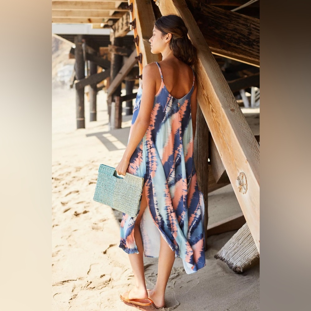 Anthropology Malai Tie-Dye Cover-Up Midi Dress- Size Large - Picture 4 of 12